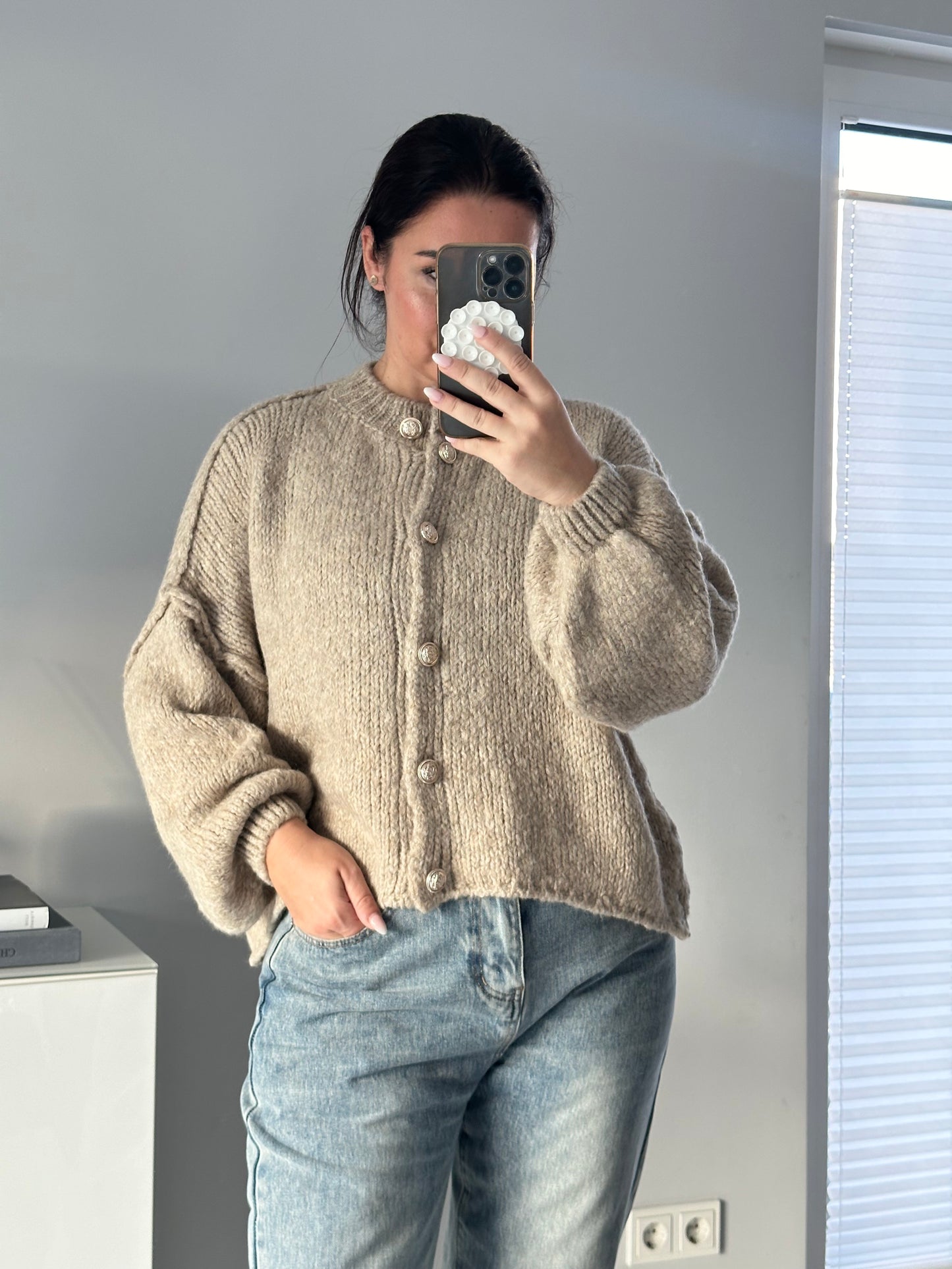 Kurzer Oversize Cardigan