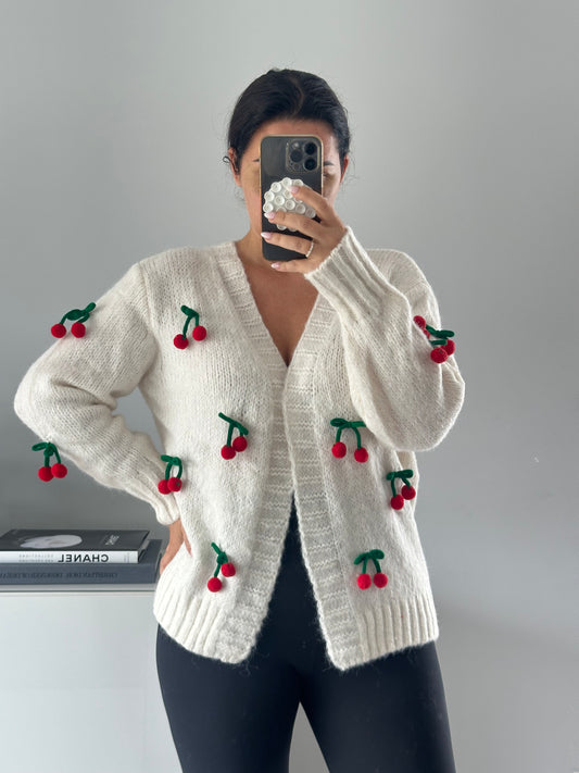 Cardigan mit Kirschen